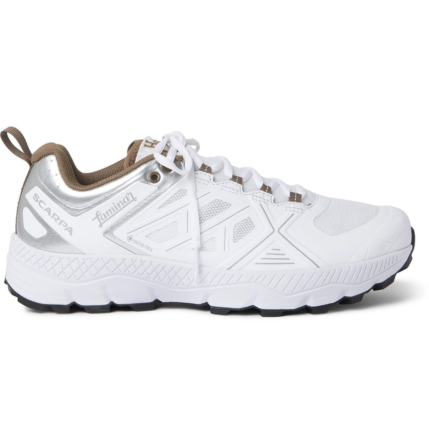 Herno Laminar - Scarpa Rubber-Trimmed Mesh Running Sneakers - White Herno