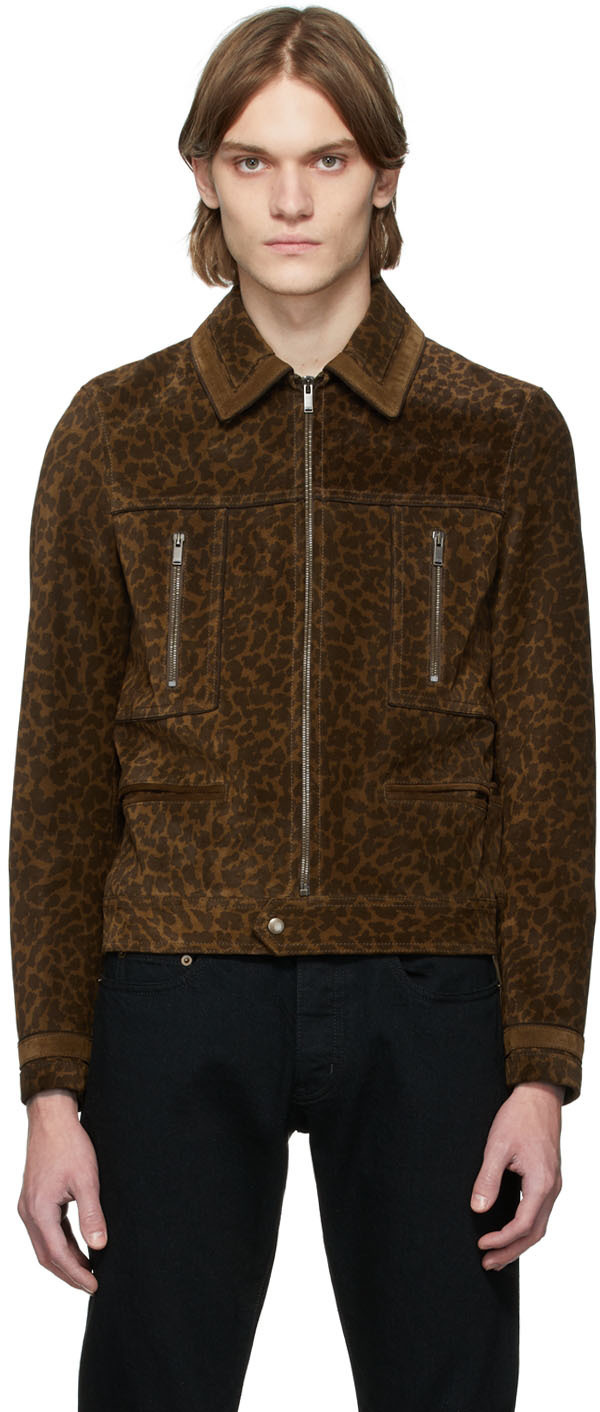 leopard suede jacket
