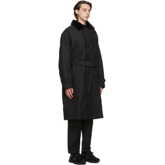 Engineered Garments Black Double Cloth Storm Coat Engineered Garments