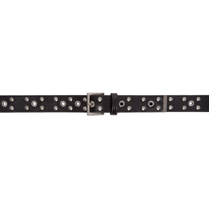 Saint Laurent Black Leather Studded Belt Saint Laurent