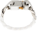 1017 ALYX 9SM Silver & White Ceramic Buckle Chain Bracelet