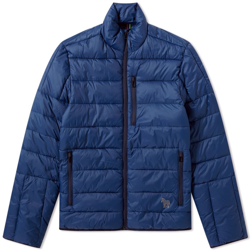 Paul Smith Reflective Zebra Quilted Jacket Petrol Blue Paul & Shark