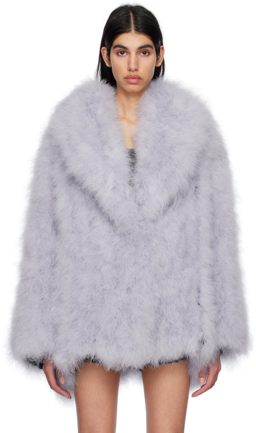 16Arlington Purple Circle Feather Coat 16Arlington