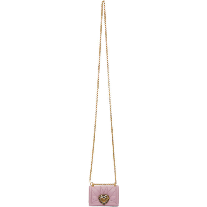 Dolce and Gabbana Pink Mini Devotion Crossbody Bag Dolce & Gabbana