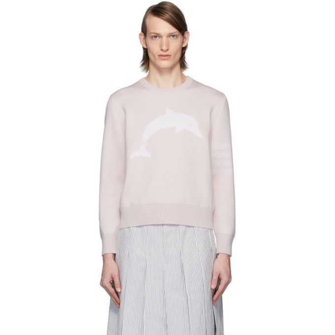 thom browne pink sweater