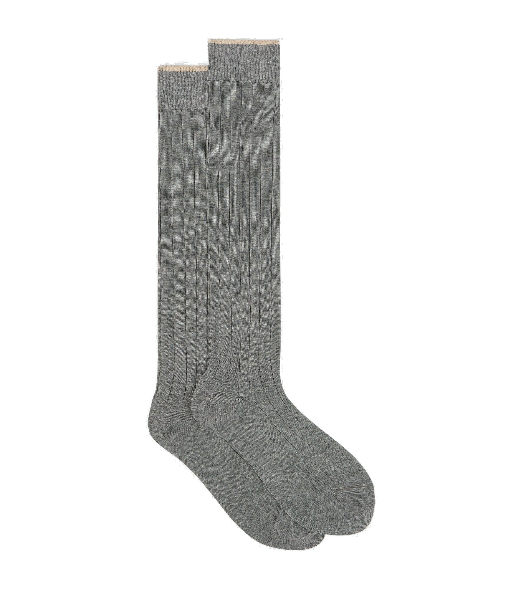 Brunello Cucinelli - Ribbed-knit cotton socks Brunello Cucinelli