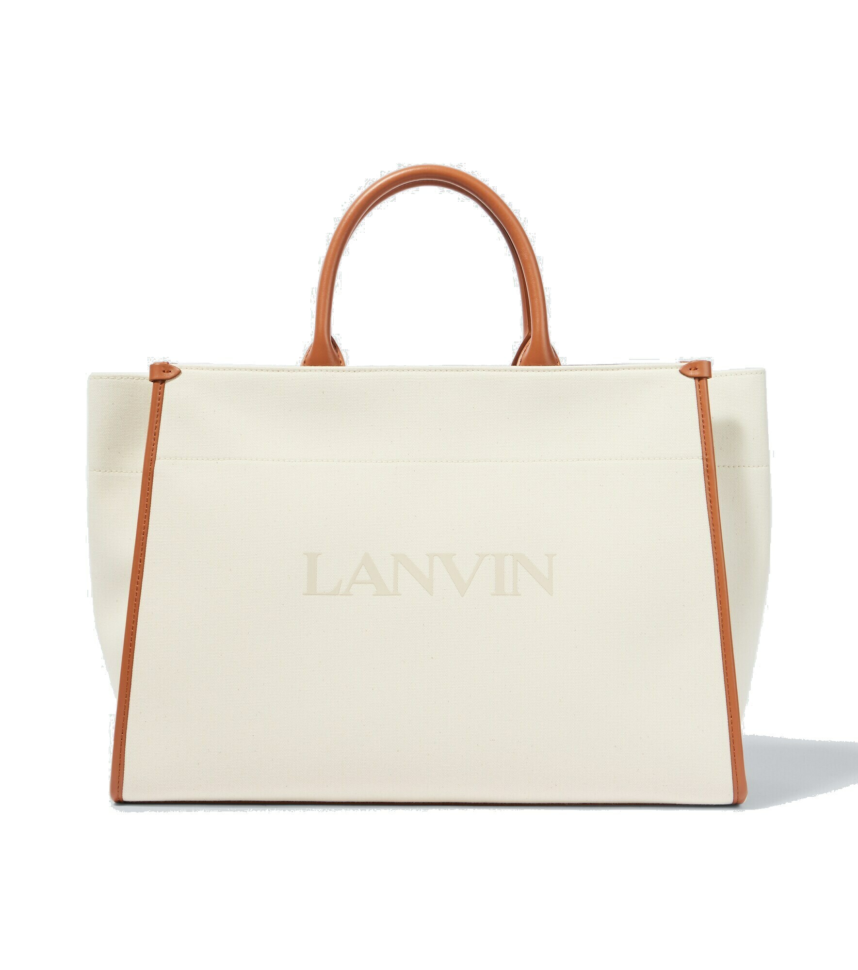 Lanvin - Leather-trimmed canvas tote bag Lanvin