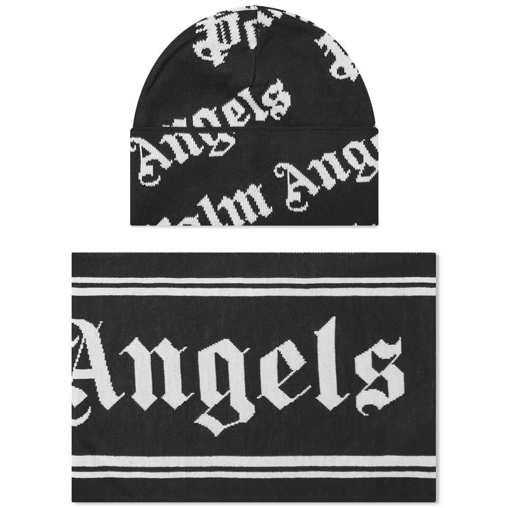 palm angels hat and scarf set