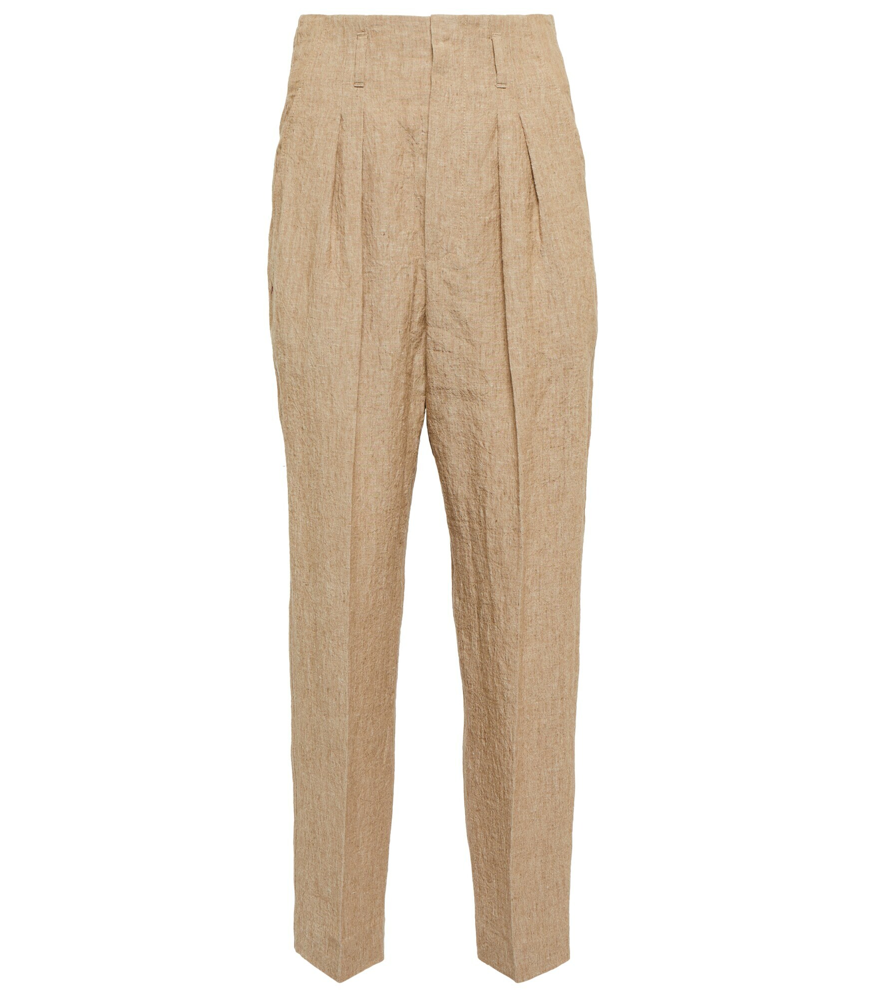 Brunello Cucinelli - High-rise tapered linen pants Brunello Cucinelli