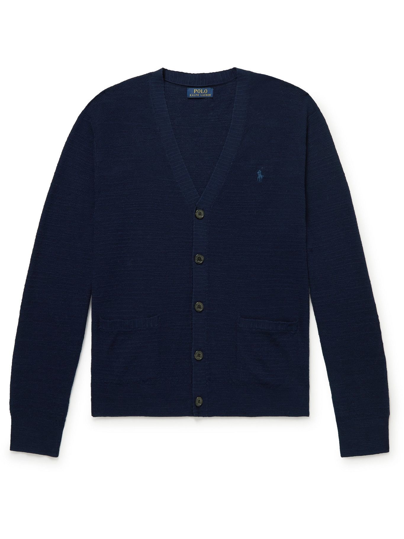 POLO RALPH LAUREN - Logo-Embroidered Waffle-Knit Cotton and Linen-Blend ...