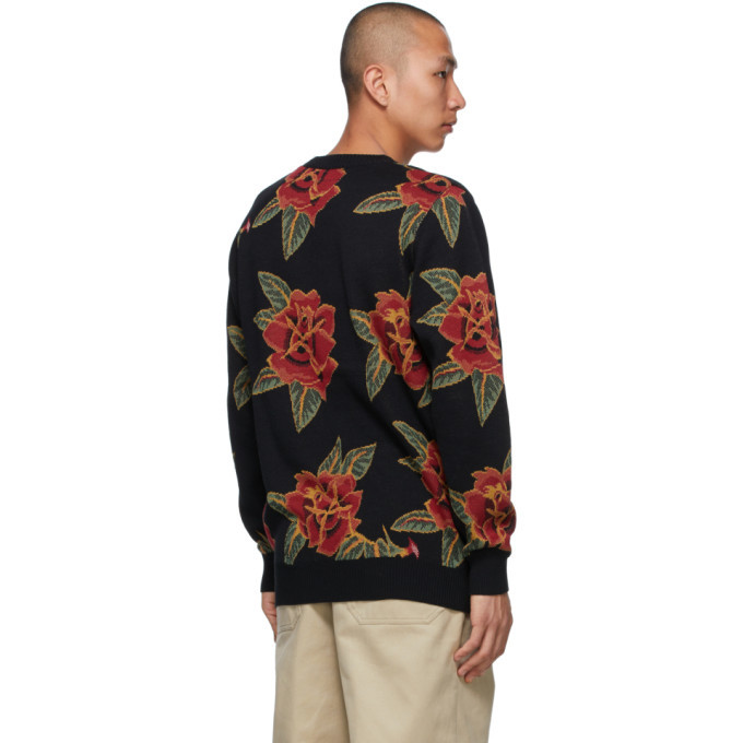 2極タイプ WACKO MARIA FLOWER JACQUARD SWEATER - 通販 - www