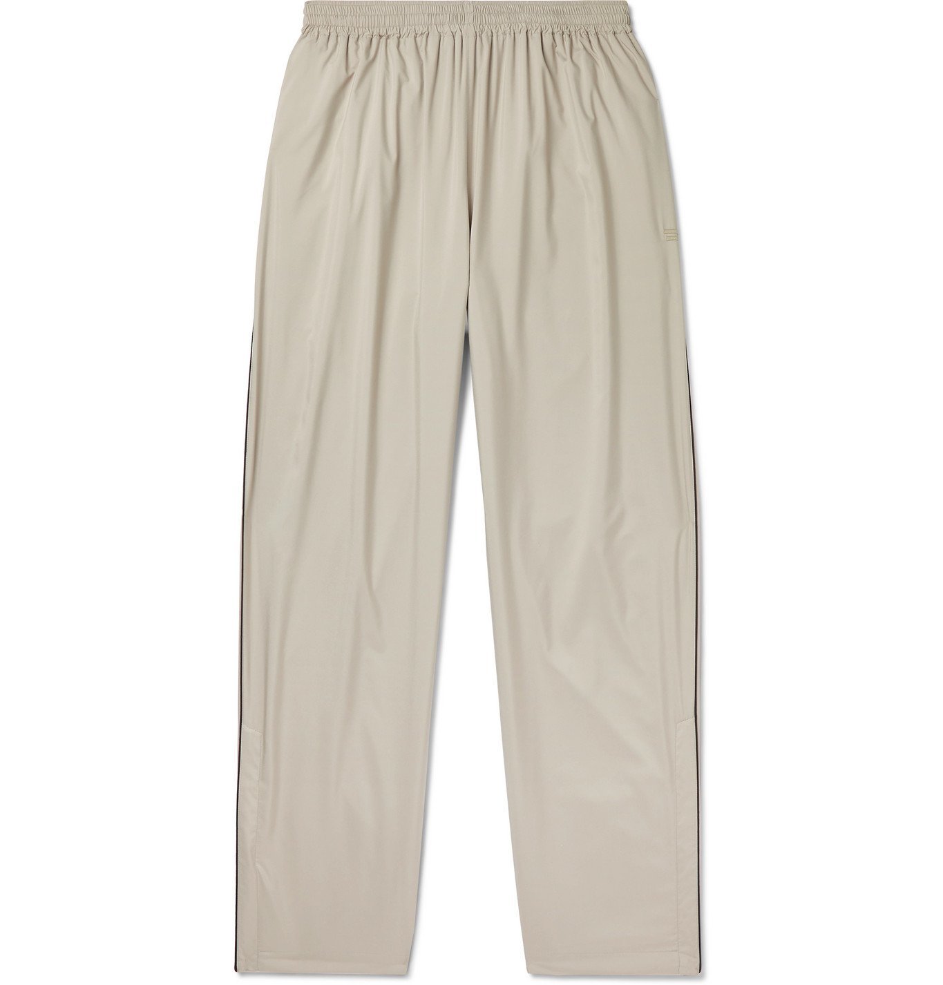 Balenciaga Wide Leg Piped Shell Track Pants Neutrals Balenciaga