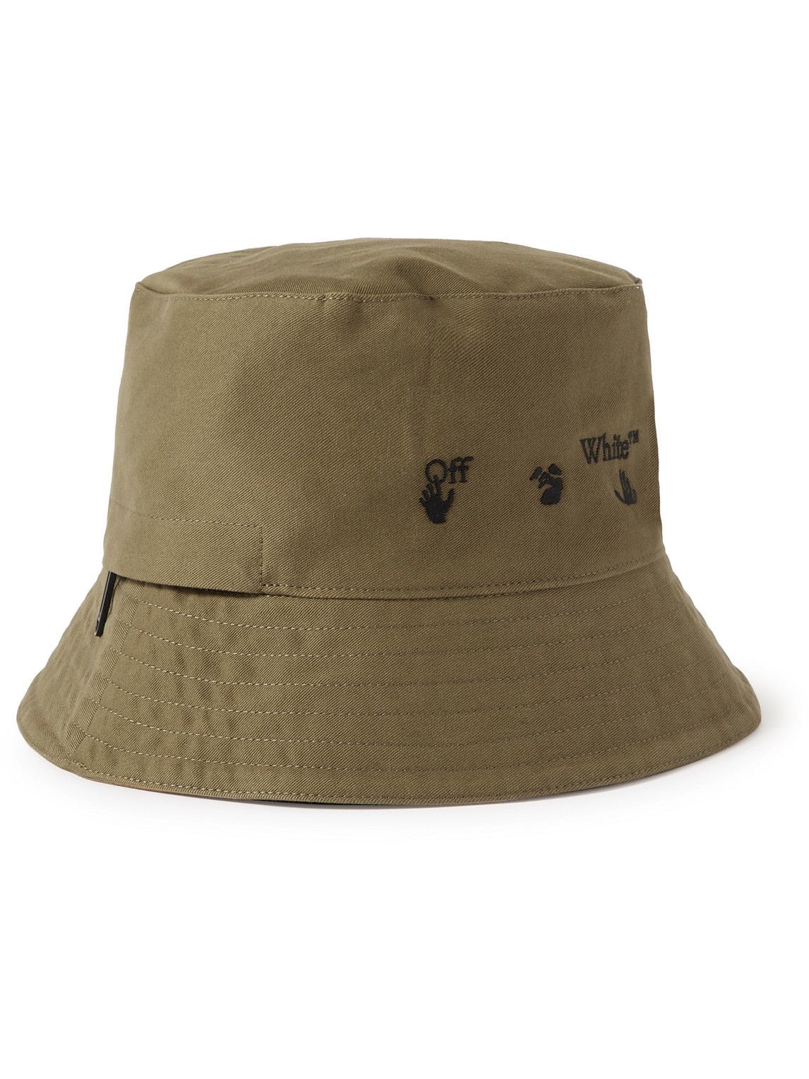 Photo: Off-White - Logo-Embroidered Cotton-Twill Bucket Hat