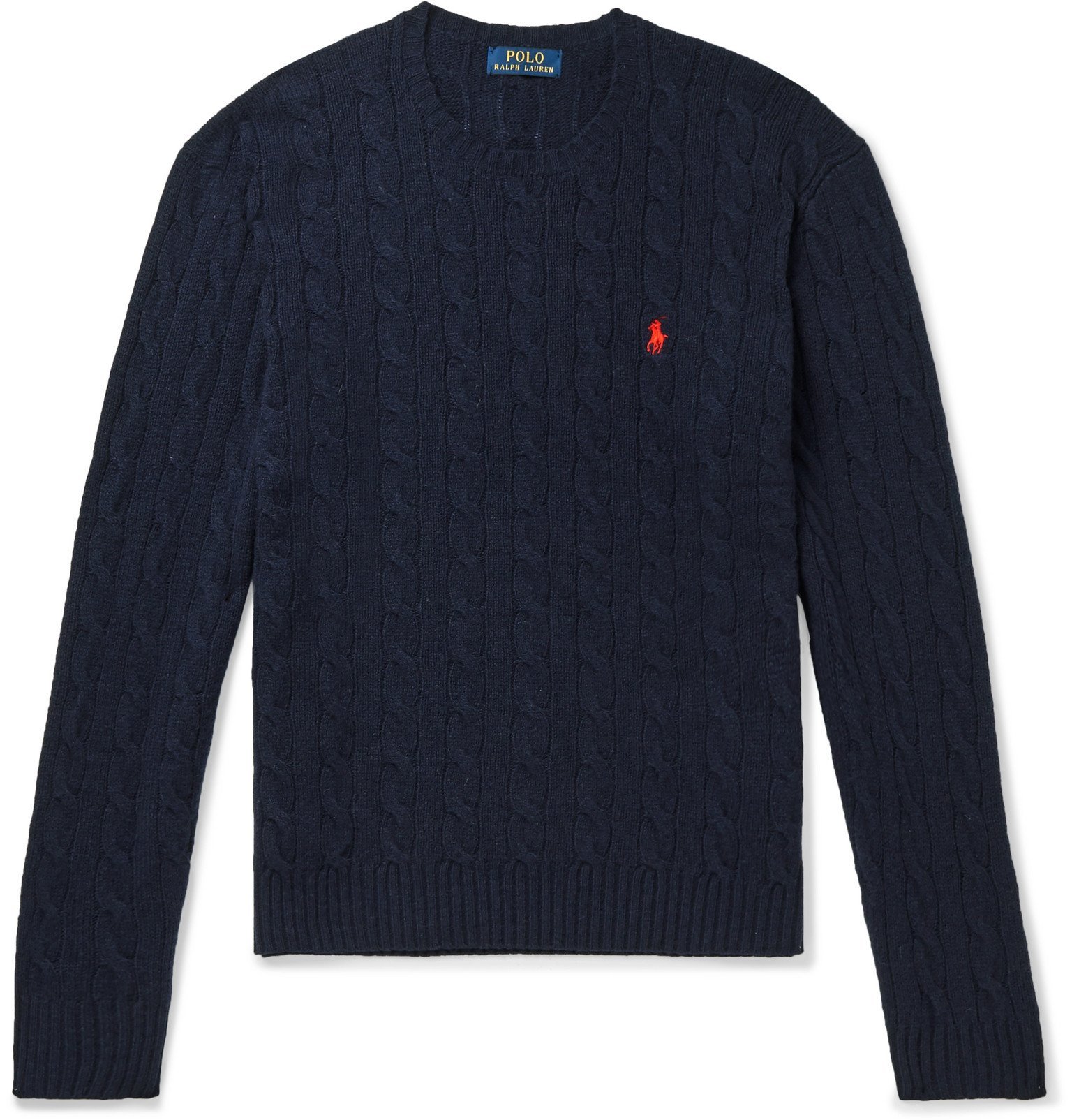 Polo Ralph Lauren - Cable-Knit Wool and Cashmere-Blend Sweater - Blue ...