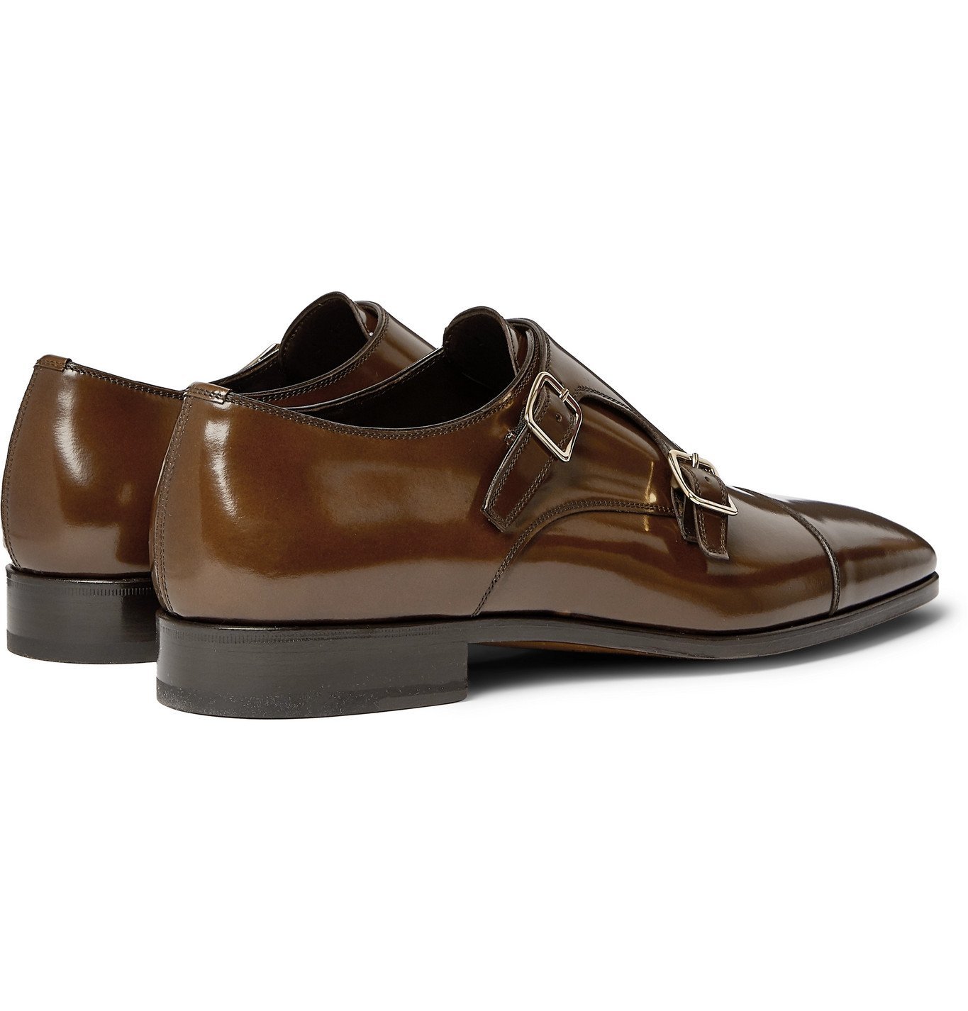 TOM FORD - Spazzolato Leather Monk-Strap Shoes - Brown TOM FORD