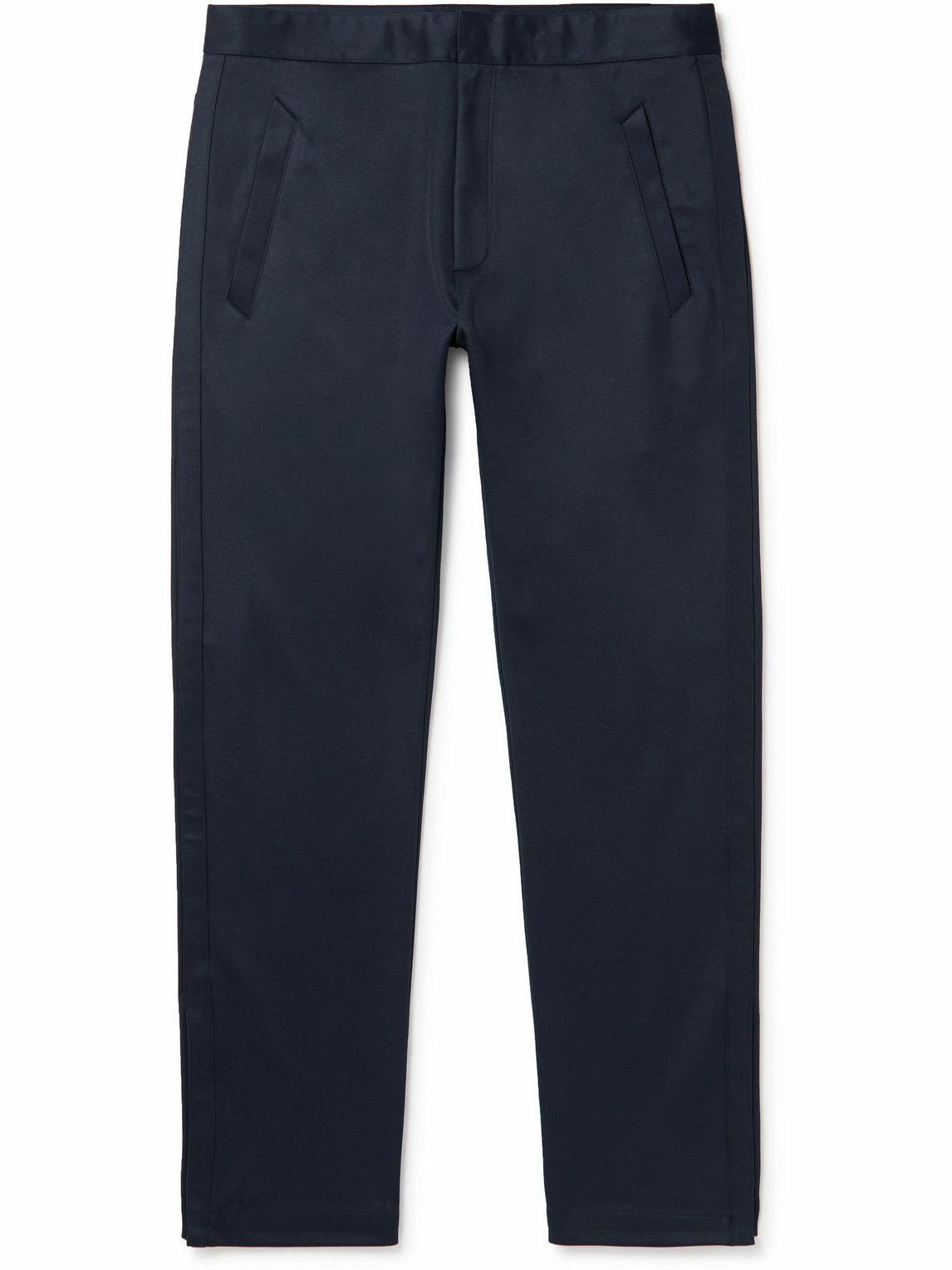 Rag & Bone - Zander Cotton-Blend Piqué Trousers - Blue Rag and Bone