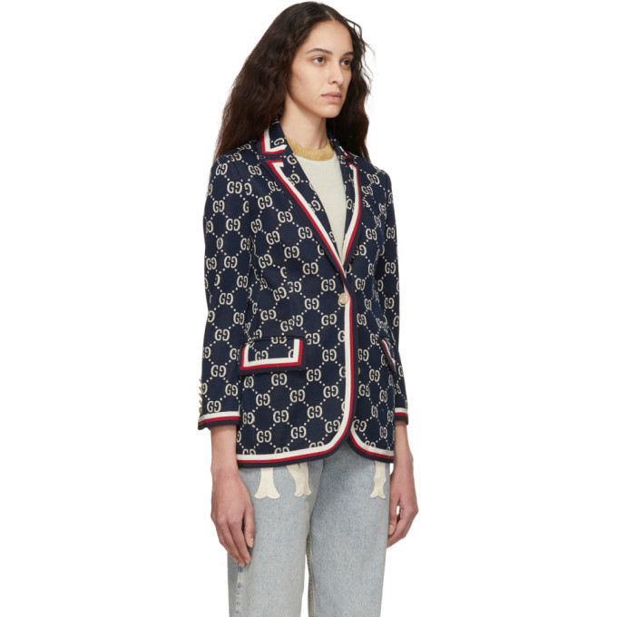 gucci jacquard blazer