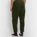 Barbour - Tapered Cropped Cotton-Blend Corduroy Trousers - Green