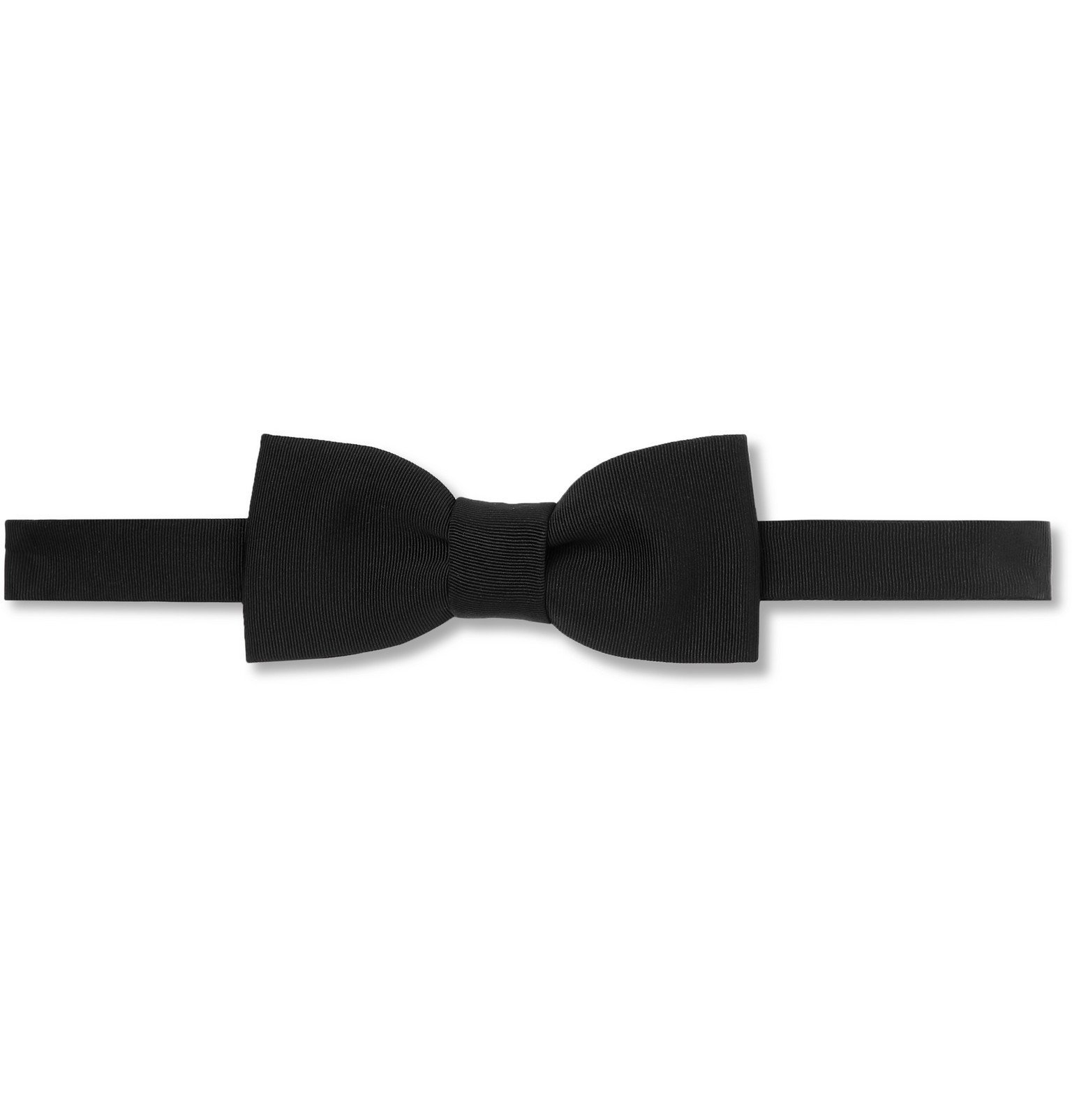 Bottega PreTied SilkGrosgrain Bow Tie Black Bottega