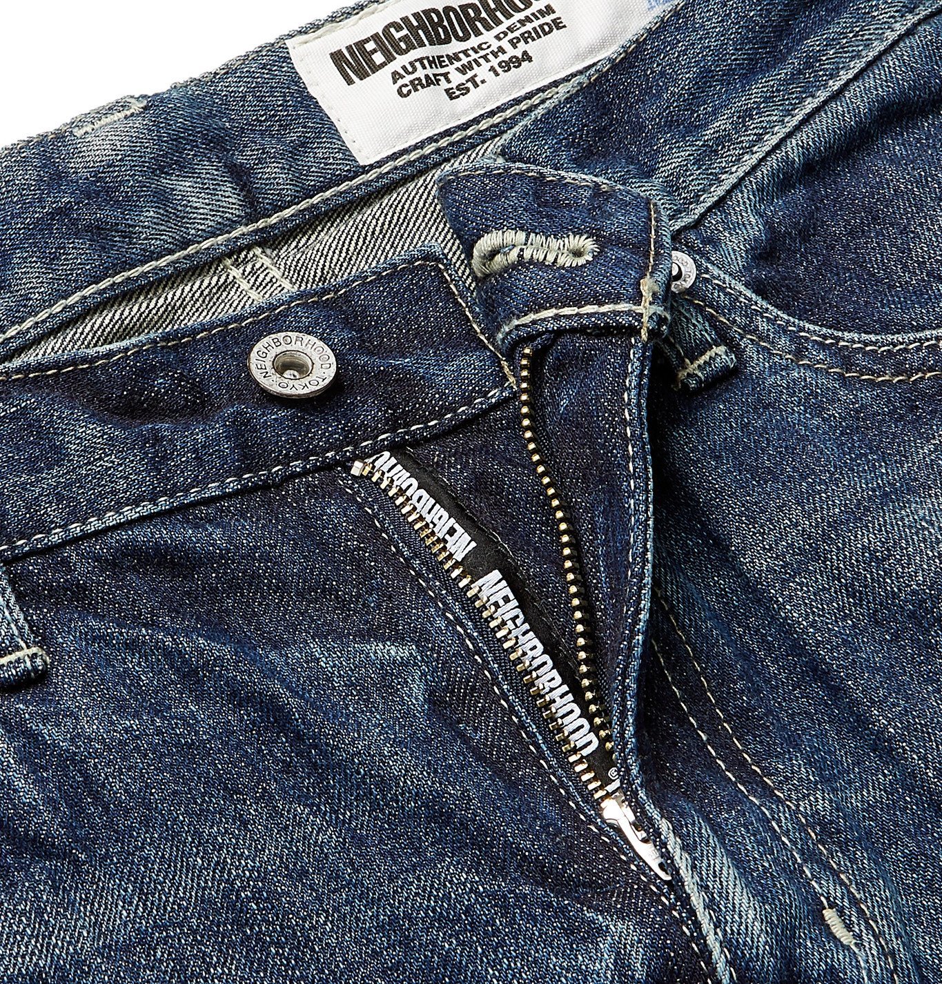 Neighborhood - Washed Selvedge Denim Jeans - Blue Neighborhood