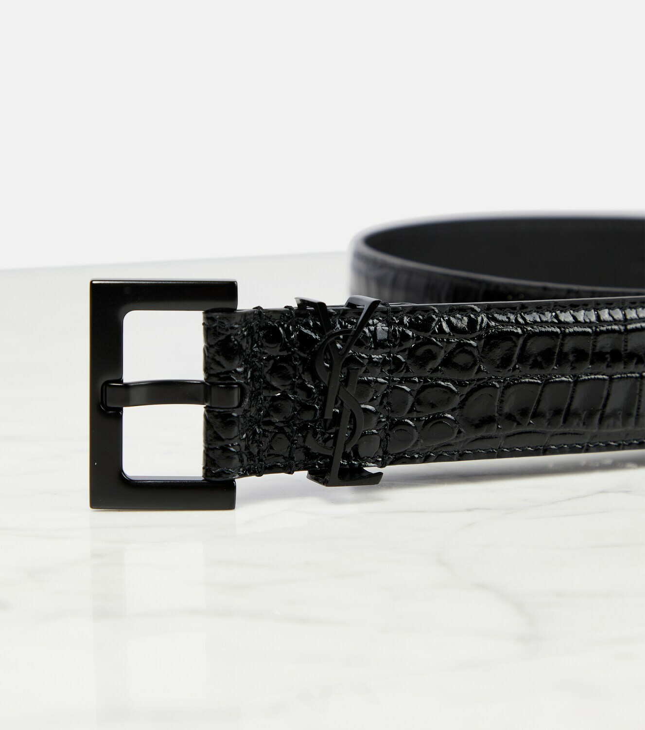 Saint Laurent - Cassandre leather belt Saint Laurent