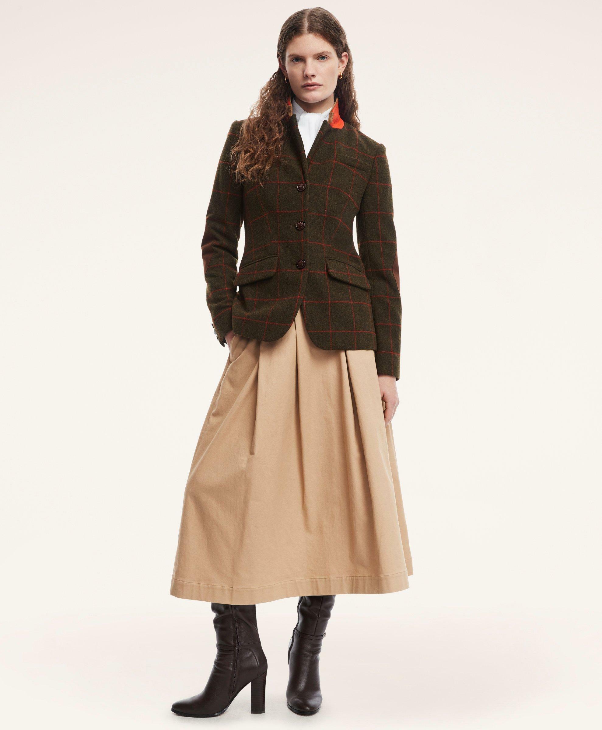 Brooks Brothers Women's Wool Blend Riding Jacket | Olive