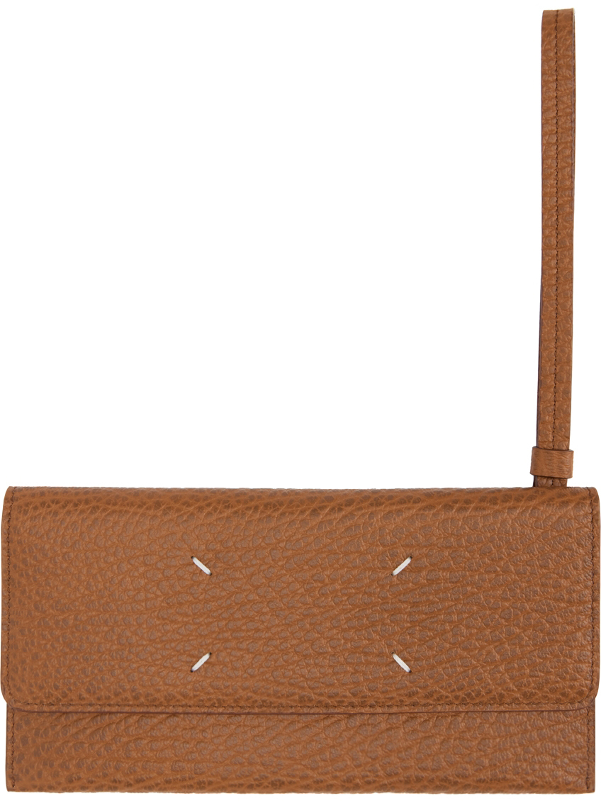 Maison Margiela Brown Leather Envelope Wallet Maison Margiela
