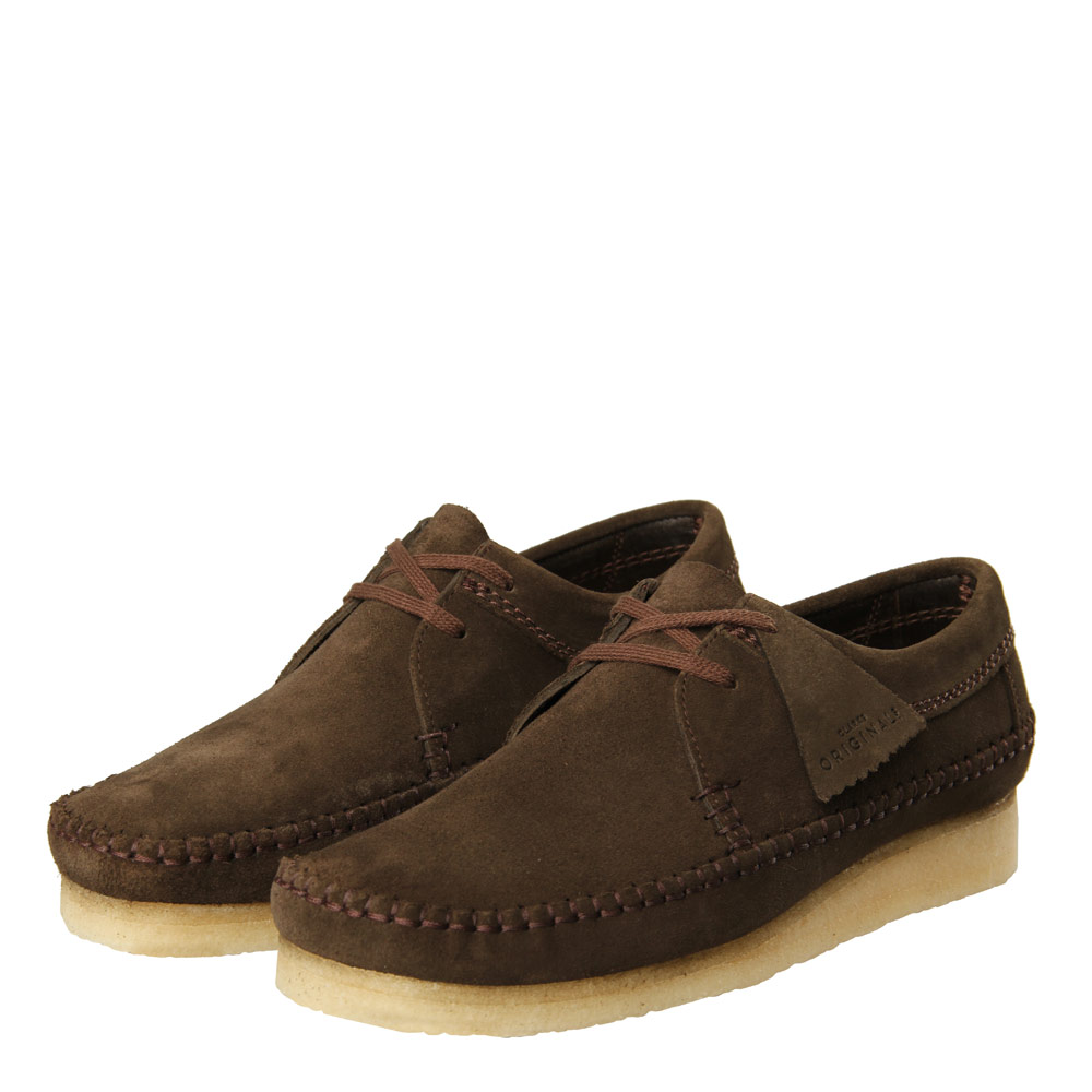 clarks weaver brown leather