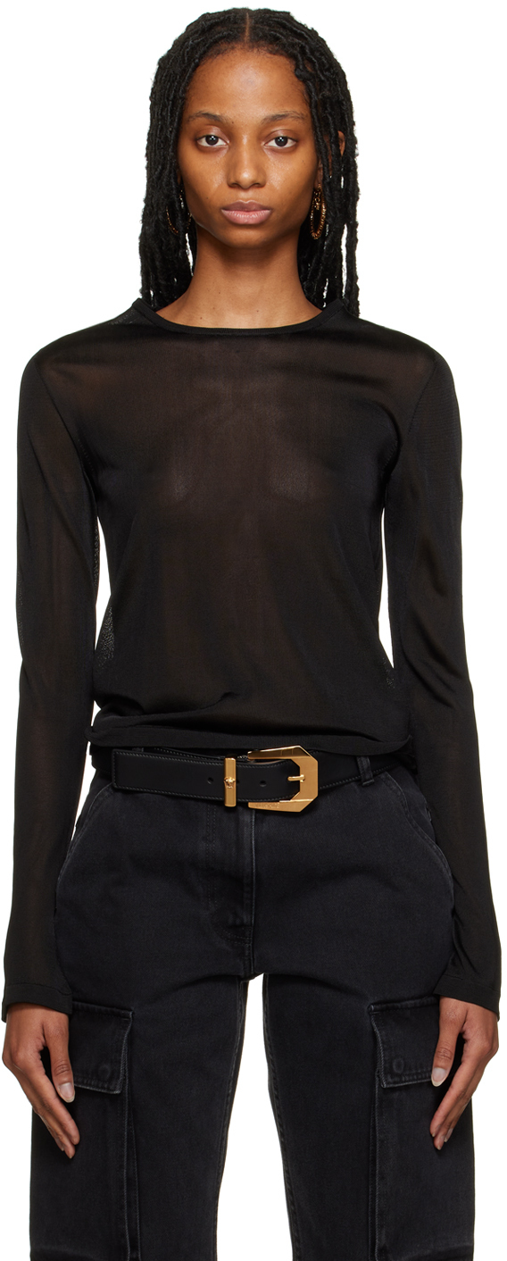 Photo: Versace Black Slashed Sweater