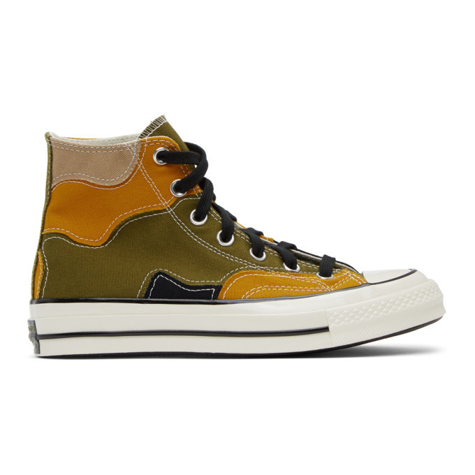 Converse Green and Yellow Chuck 70 High Sneakers Converse