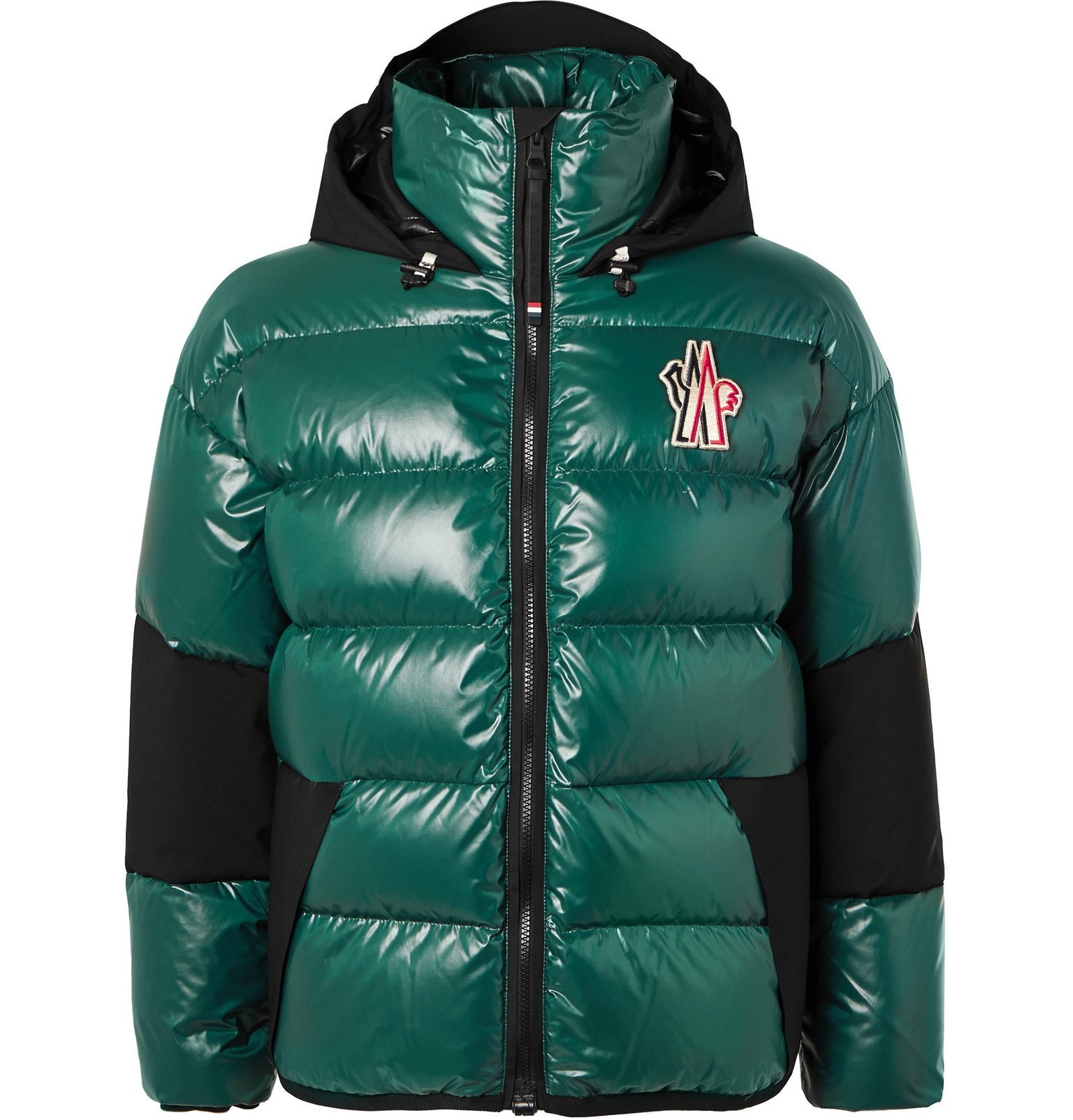 Moncler Grenoble - Gollinger Panelled Quilted Glossed-Nylon Hooded Down ...