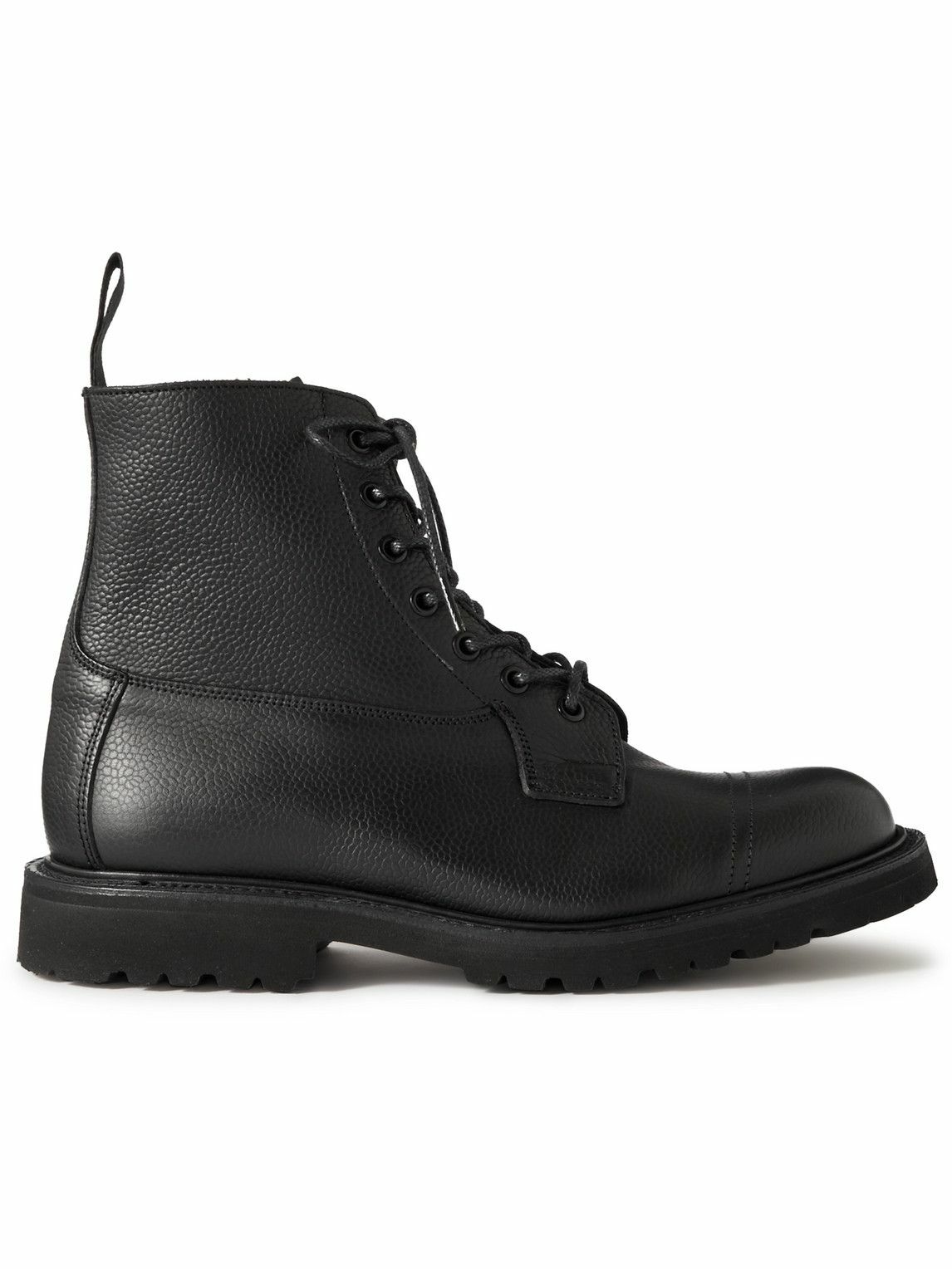 Photo: Tricker's - Grassmere Pebble-Grain Leather Boots - Black