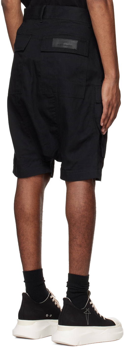 Rick Owens Drkshdw Black Cargo Shorts Rick Owens Drkshdw