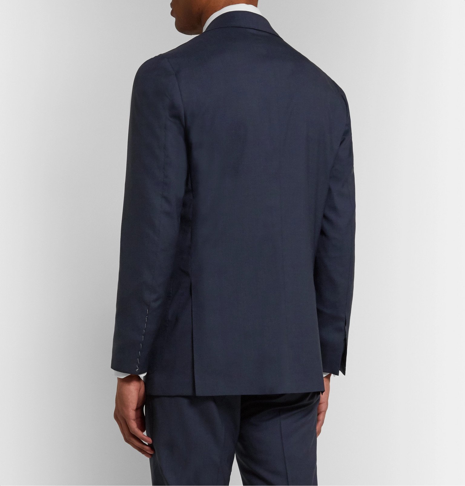 Kiton - Slim-Fit Unstructured Puppytooth Cashmere Suit Jacket - Blue Kiton