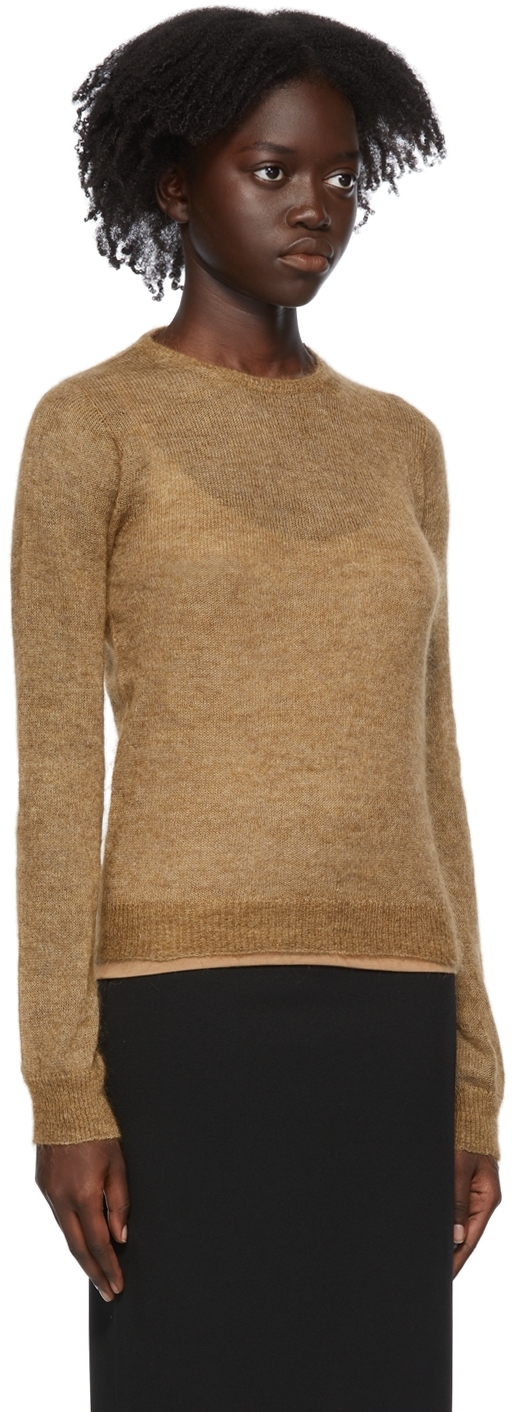 Max Mara Tan Mohair Layered Venus Sweater Max Mara