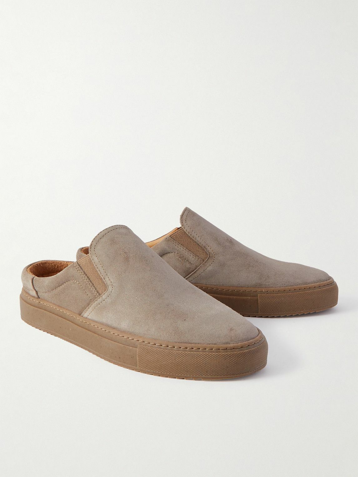 Mr P. Larry Suede Backless SlipOn Sneakers Brown Mr P.