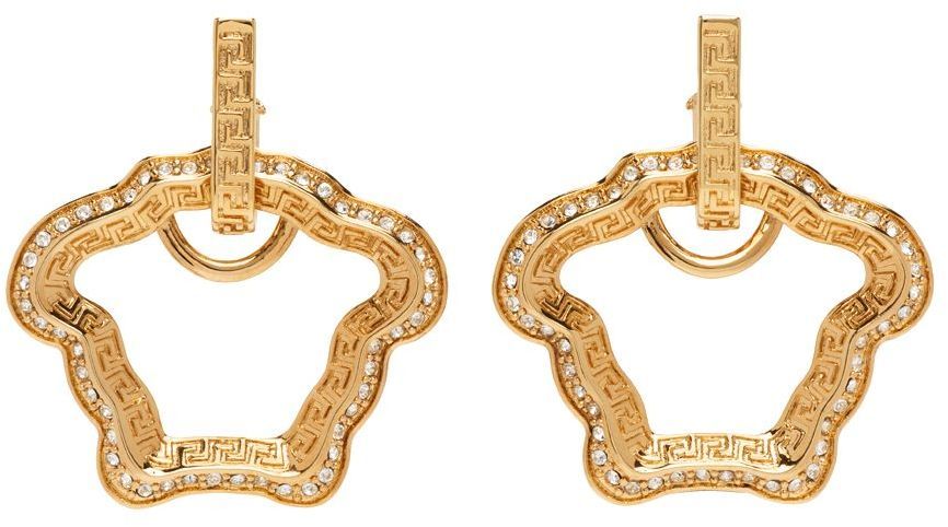 versace gold medusa earrings