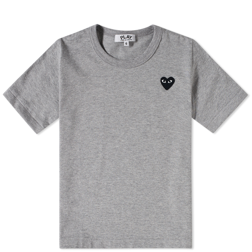 cdg black heart tee