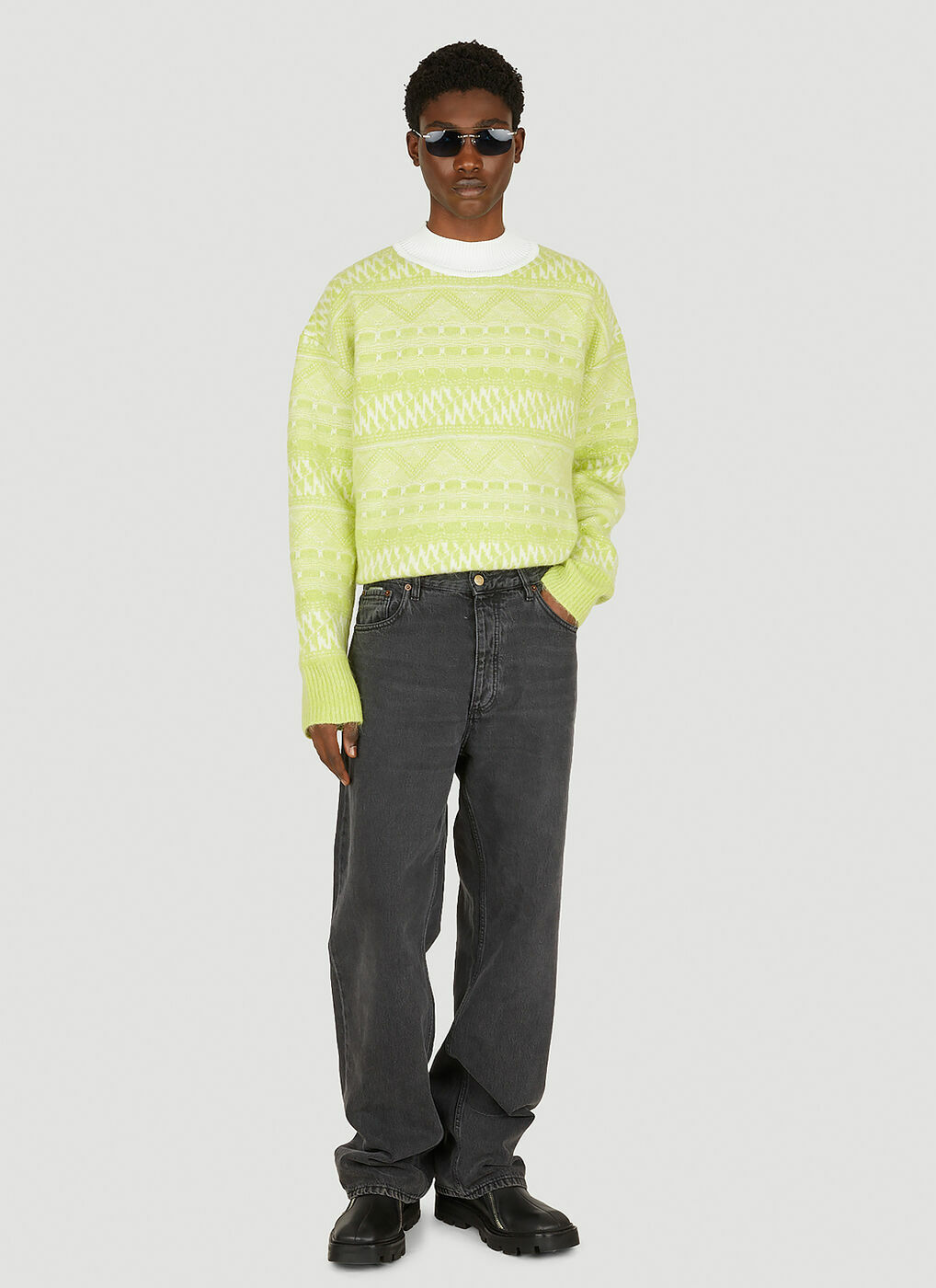 Ari Acid Sweater in Green Eytys