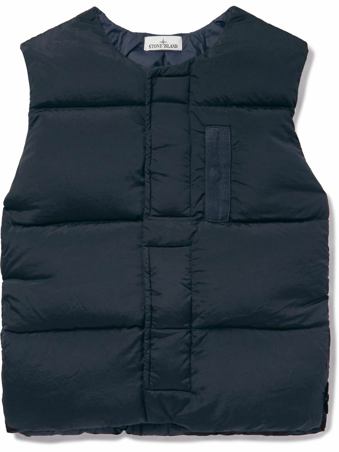 Photo: Stone Island - Quilted Crinkled-Shell Down Gilet - Blue