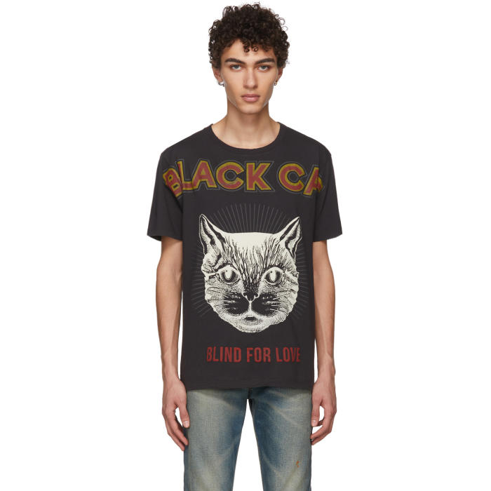gucci black cat tshirt