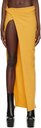 Rick Owens Yellow Twisted Slit Miniskirt
