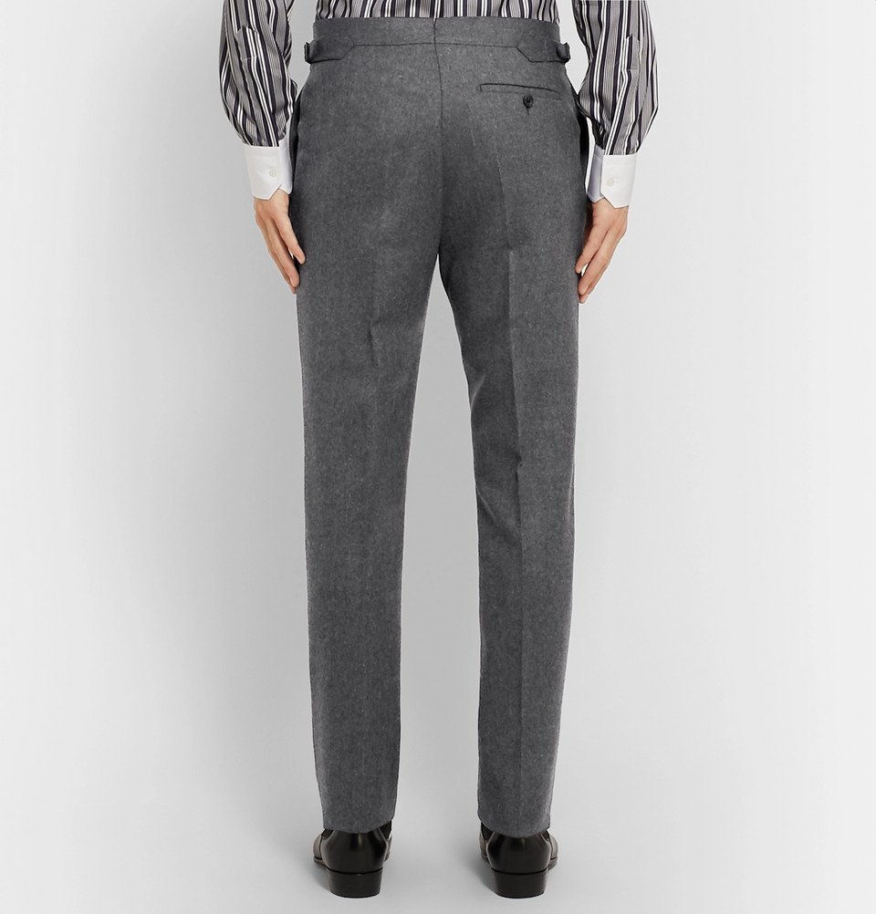 Kingsman - Rocketman Grey Slim-Fit Wool-Flannel Suit Trousers - Gray ...