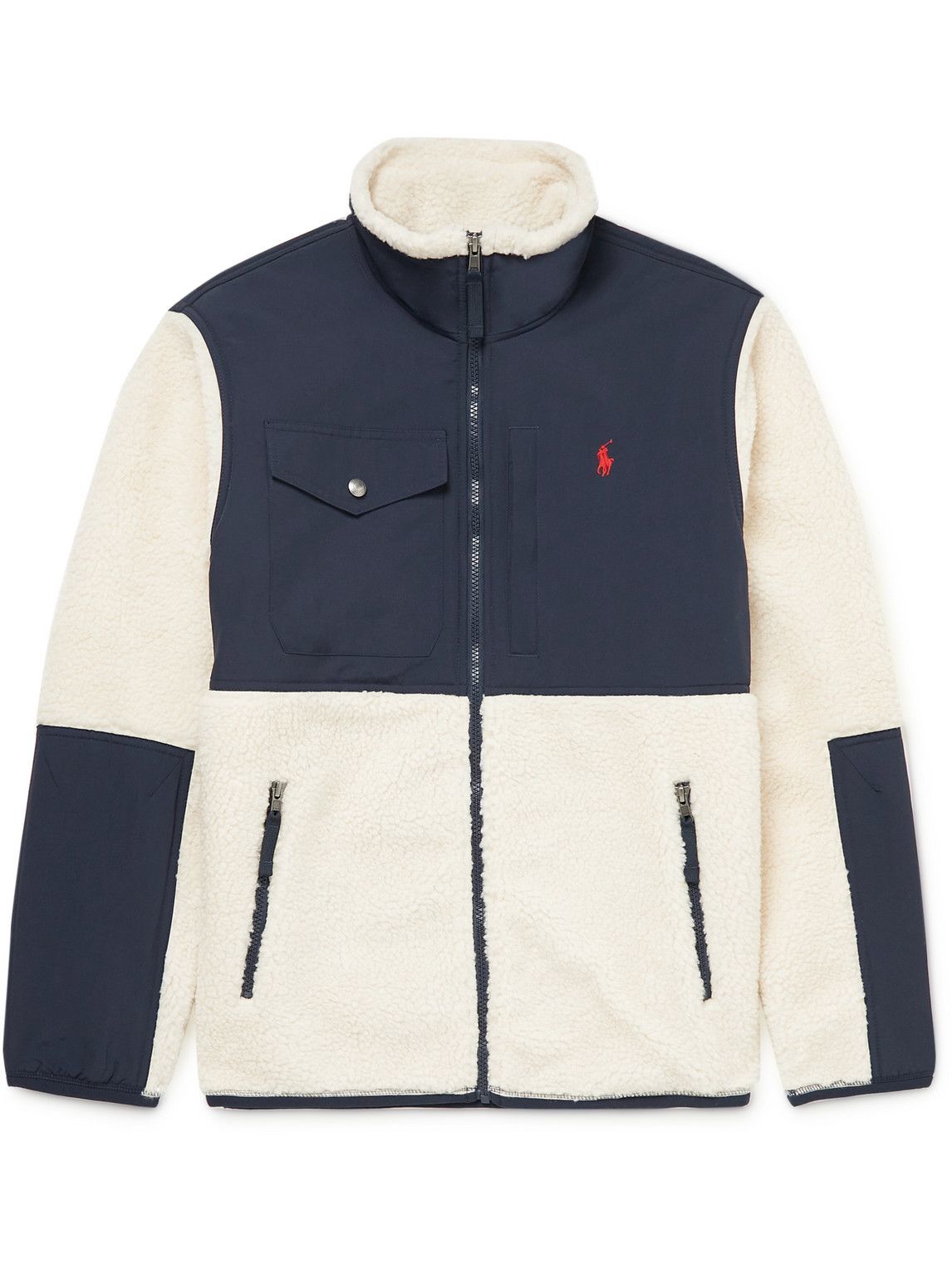 Polo Ralph Lauren - Panelled Faux Shearling and Shell Jacket - Neutrals