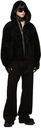 Rick Owens Black Sealed Windbreaker Jacket