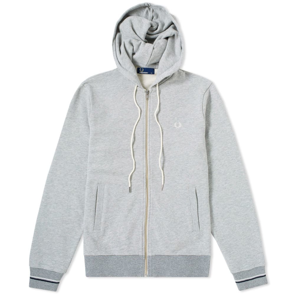 Fred Perry Loopback Hooded Sweat Grey Fred Perry