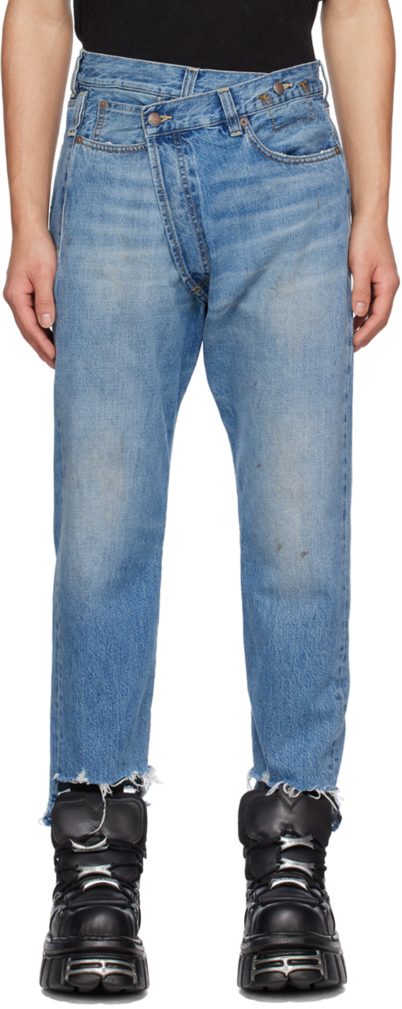 R13 Blue Crossover Jeans R13