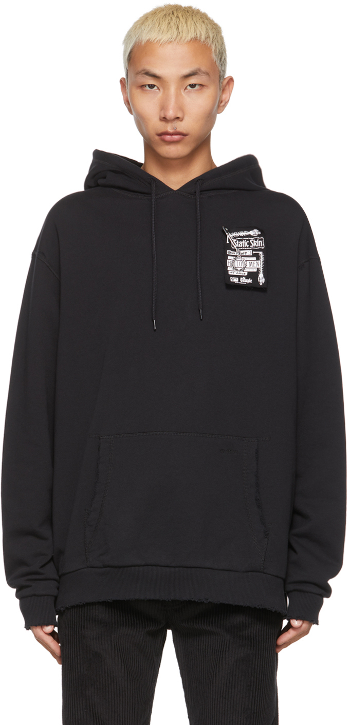 Raf Simons Black Destroyed Hoodie Raf Simons