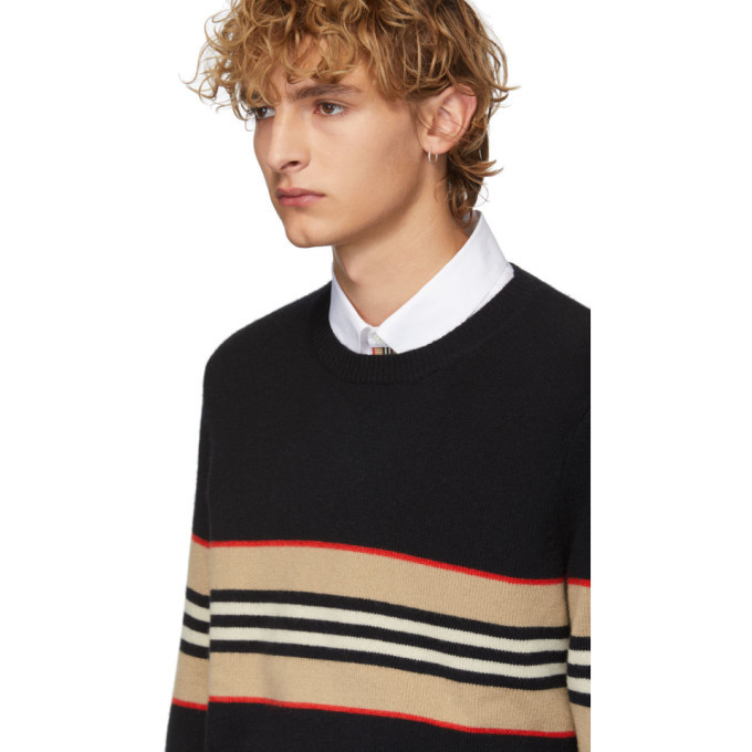 Burberry Black Icon Stripe Sweater Burberry