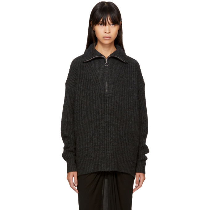 Isabel Marant Etoile Black Declan Zip Sweater